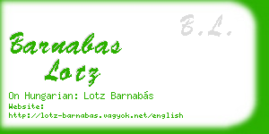 barnabas lotz business card