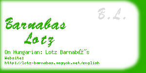 barnabas lotz business card